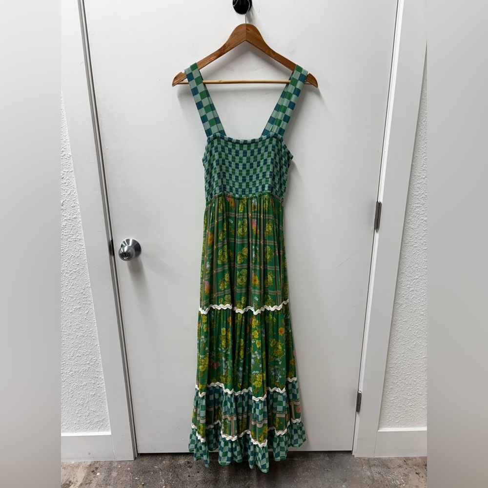 Spell Flora Patchwork Strappy Maxi Dress in Citrus Crush - Picture 4 of 8